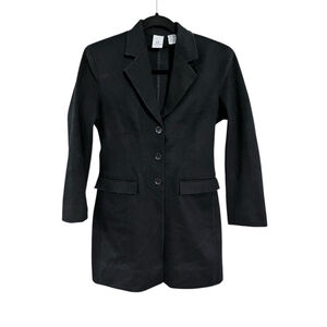 Armani Exchange Wool Black Button Coat Size XS Designer Women's Pockets Coat